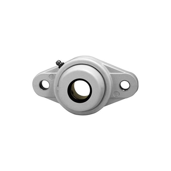 Ami Bearings SINGLE ROW BALL BEARING - 1-1/8in ZINC NARROW SET SCREW WHITE 2-BOLT FLANGE OPN COV BS BNFL6-18MZ2CW - main